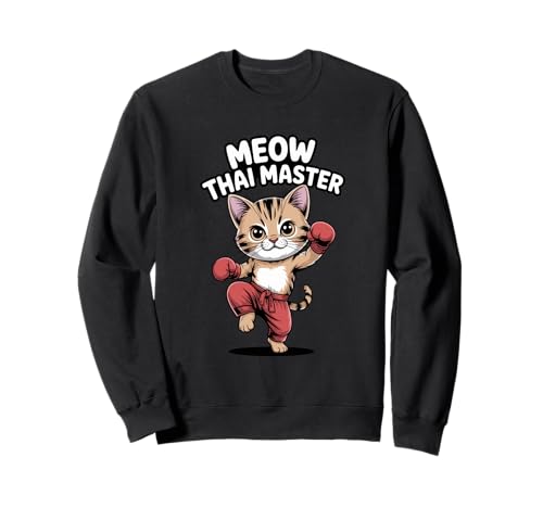 Meow Thai-Katze, lustig, Muay Thai Boxen Kinder Sweatshirt Meow Thai-Katze, lustig, Muay Thai Boxen Kinder Sweatshirt von Martial Arts Designs & Co