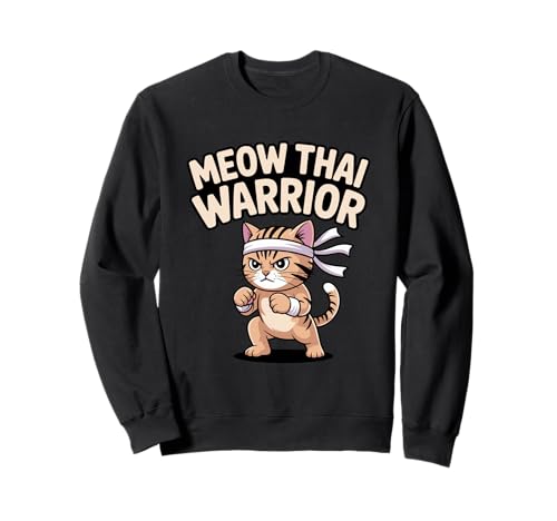 Meow Thai-Katze, lustig, Muay Thai Boxen Kinder Sweatshirt Meow Thai-Katze, lustig, Muay Thai Boxen Kinder Sweatshirt von Martial Arts Designs & Co