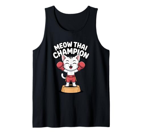 Meow Thai-Katze, lustig, Muay Thai Boxen Kinder Tank Top Meow Thai-Katze, lustig, Muay Thai Boxen Kinder Tank Top von Martial Arts Designs & Co