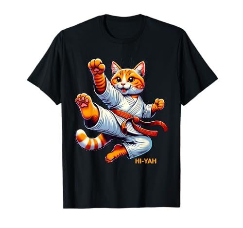 Karate Cat Hi-Yah Kampfsport-Liebhaber Kinder Mädchen Jungen Karate T-Shirt Karate Cat Hi-Yah Kampfsport-Liebhaber Kinder Mädchen Jungen Karate T-Shirt von Martial Arts Enthusiast