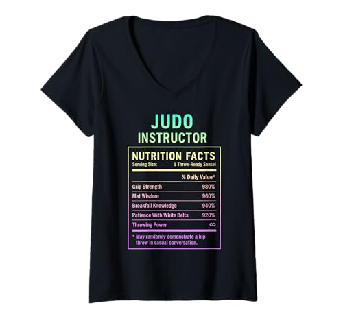 Damen Lustige Judo-Lehrer-Fakten T-Shirt mit V-Ausschnitt Damen Lustige Judo-Lehrer-Fakten T-Shirt mit V-Ausschnitt von Martial Arts Humor Gifts for Judo Masters