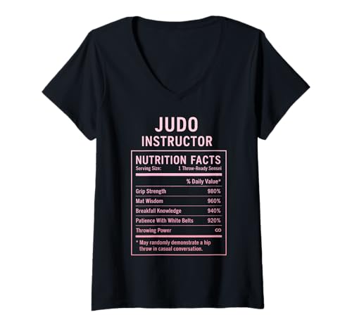 Damen Lustige Judo-Lehrer-Fakten T-Shirt mit V-Ausschnitt Damen Lustige Judo-Lehrer-Fakten T-Shirt mit V-Ausschnitt von Martial Arts Humor Gifts for Judo Masters