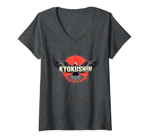 Damen Kyokushin Karate Adler T-Shirt mit V-Ausschnitt Damen Kyokushin Karate Adler T-Shirt mit V-Ausschnitt von MartialArtsShop