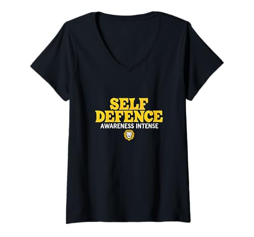 Damen Selbstverteidigungsbewusstsein T-Shirt mit V-Ausschnitt von MartialArtsShop