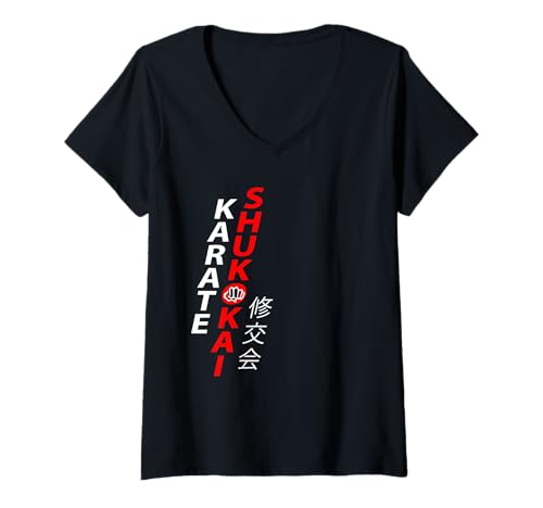 Damen Shukokai Karate T-Shirt mit V-Ausschnitt von MartialArtsShop