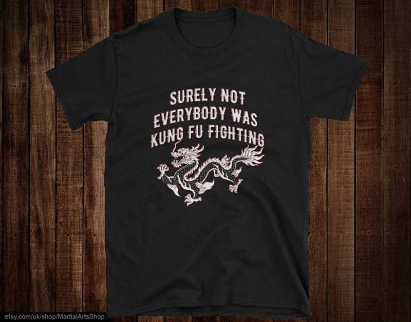 Lustiges Kung Fu Drachen T-Shirt Ringgesponnenes Baumwoll T-Shirt von MartialArtsShop