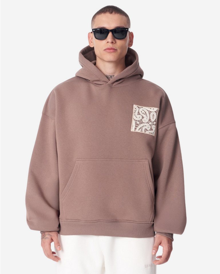 Martin Valen Kapuzenpullover Kapuzenpullover3D bestickter Kapuzenpullover Weiß - Aplike Dantel Kapu von Martin Valen