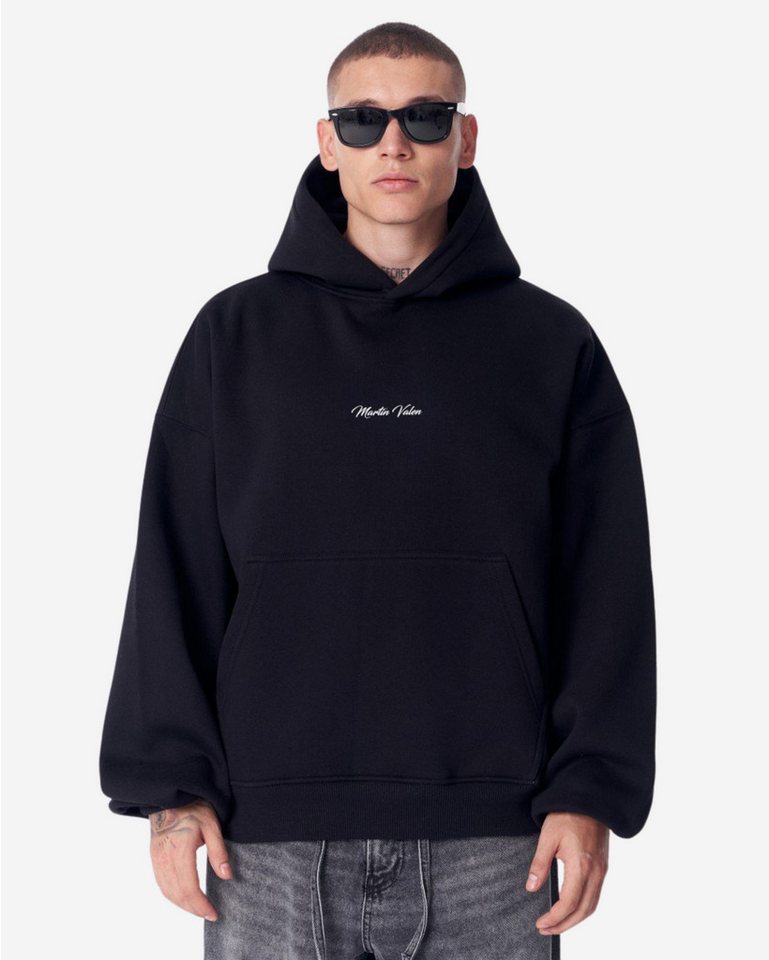 Martin Valen Kapuzenpullover Schimmernder 3D-bestickter Kapuzen-Weißer Pullover von Mandala Plastik von Martin Valen