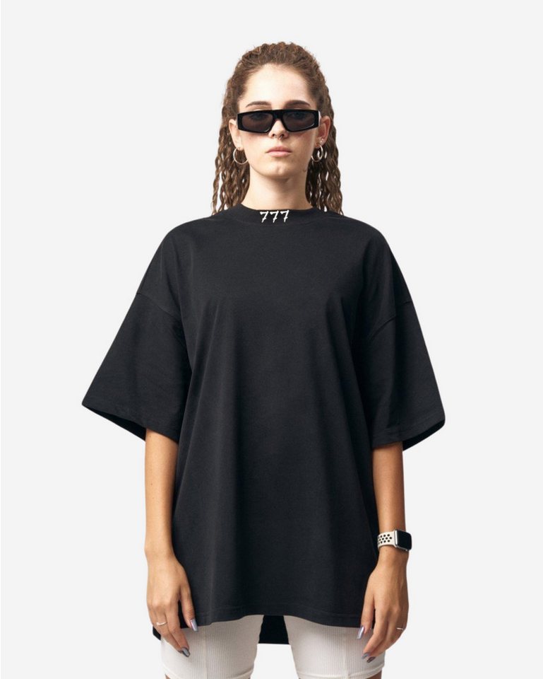 Martin Valen T-Shirt Designer Schwarzes 3D-Druck '777' T-Shirt - Groß von Martin Valen