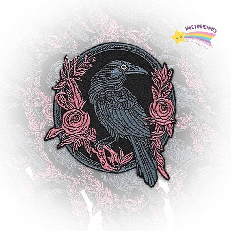 Aufnäher Rabe Mit Rosen - Gothic Blumen Für Jacken, Taschen, Dark Academia Style, Witchy Accessoires Aufnäher Rabe Mit Rosen - Gothic Blumen Für Jacken, Taschen, Dark Academia Style, Witchy Accessoires von MartinHomney