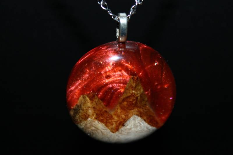 Halskette Aus Holz Und Harz | Naturschmuck Mit Edelstahlkette Einzigartiges Muttertagsgeschenk Geburtstagsgeschenk Geschenk Für Mama von MartinKHolzkunst