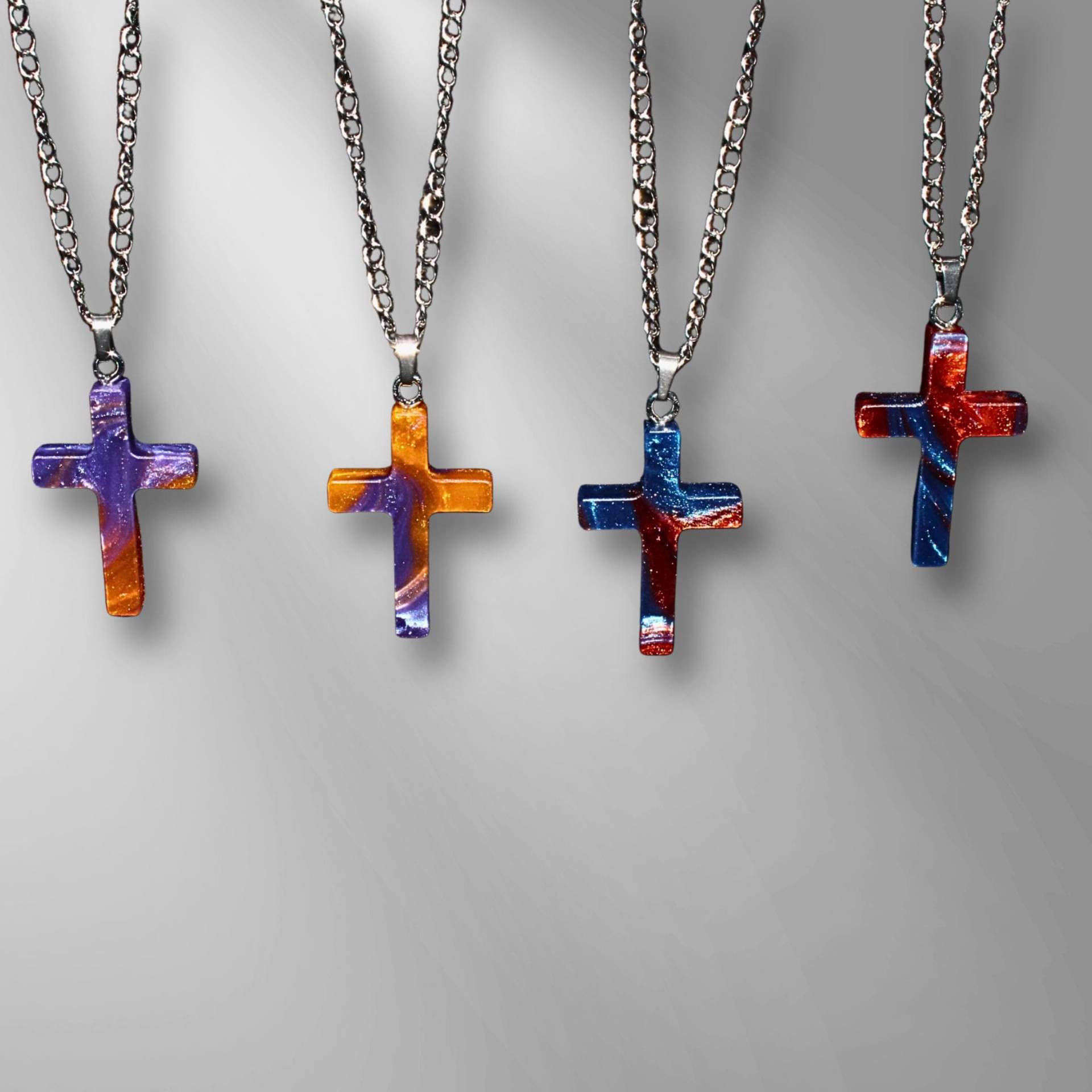 Halskette Kreuz Aus Epoxidharz | Kreuz-Kette Resin Moderner Schmuck Religiöses Geschenk Christlicher Versch. Varianten Halskette Kreuz Aus Epoxidharz | Kreuz-Kette Resin Moderner Schmuck Religiöses Geschenk Christlicher Versch. Varianten von MartinKHolzkunst