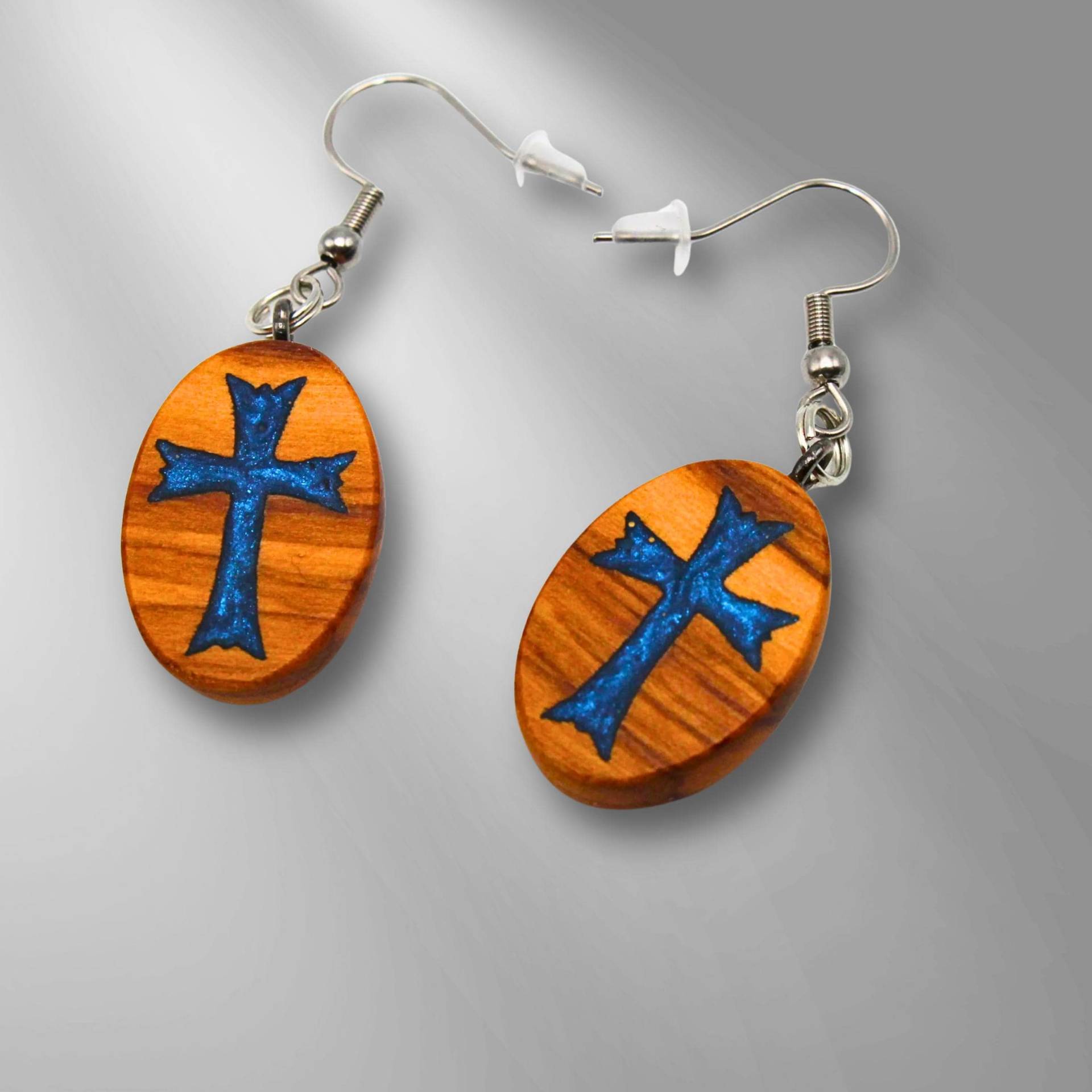 Ohrringe Aus Olivenholz Und Harz | Ohrhänger Holz Edelstahl Natürlicher Schmuck Für Freundin Geburtstagsgeschenk Kreuz Ohrringe Aus Olivenholz Und Harz | Ohrhänger Holz Edelstahl Natürlicher Schmuck Für Freundin Geburtstagsgeschenk Kreuz von MartinKHolzkunst