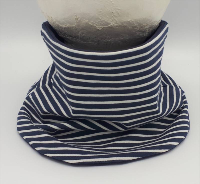 Schal Halssocke Loop Für Kinder Blau Weiß Gestreift von MartinaBormann