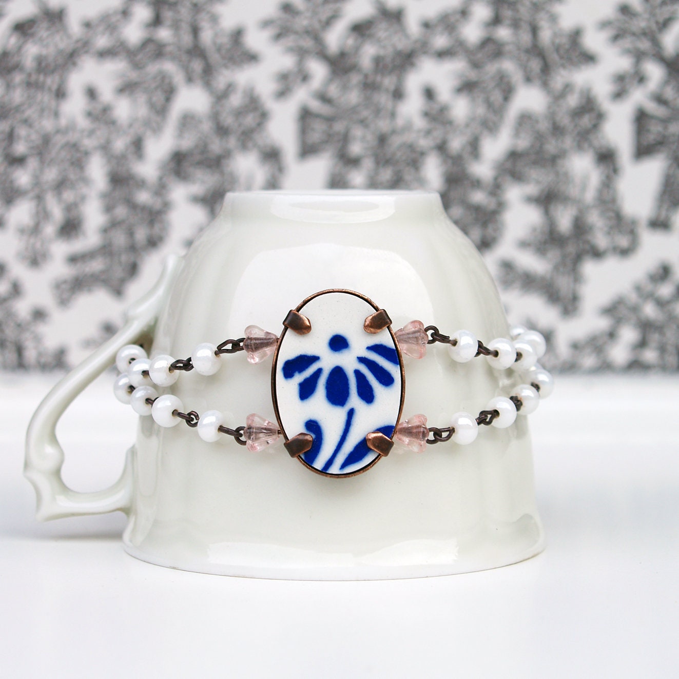 Keramikarmband, Handgefertigter Schmuck, Damenarmband, Antiker Steingutschmuck, Perlenarmband, Keramikschmuck, Blumenarmband Keramikarmband, Handgefertigter Schmuck, Damenarmband, Antiker Steingutschmuck, Perlenarmband, Keramikschmuck, Blumenarmband von MartinaHEJMALOVA