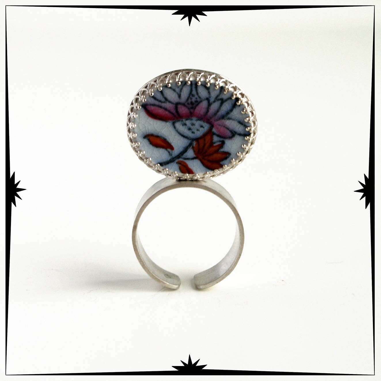 Silber Keramikring 925, Handgefertigter Schmuck, Spitzenring, Antiker Steingutschmuck, Keramikschmuck, Geschenk Für Sie Silber Keramikring 925, Handgefertigter Schmuck, Spitzenring, Antiker Steingutschmuck, Keramikschmuck, Geschenk Für Sie von MartinaHEJMALOVA