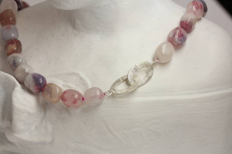 Große Turmalinkette, 925 Silber Hakenverschluss von MartinaMerkleSchmuck