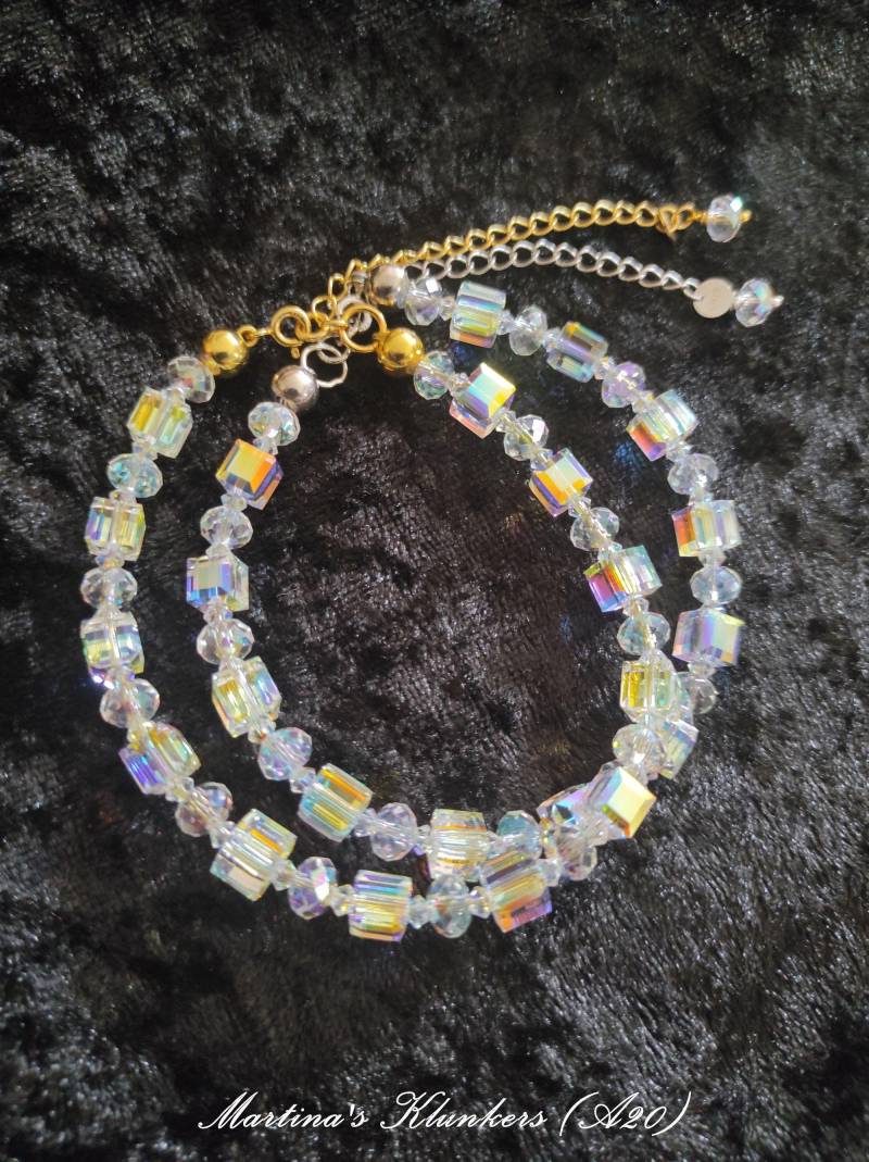 Swarovski-Style Glitzerarmband Sterling Silber | A20 von MartinasKlunkers