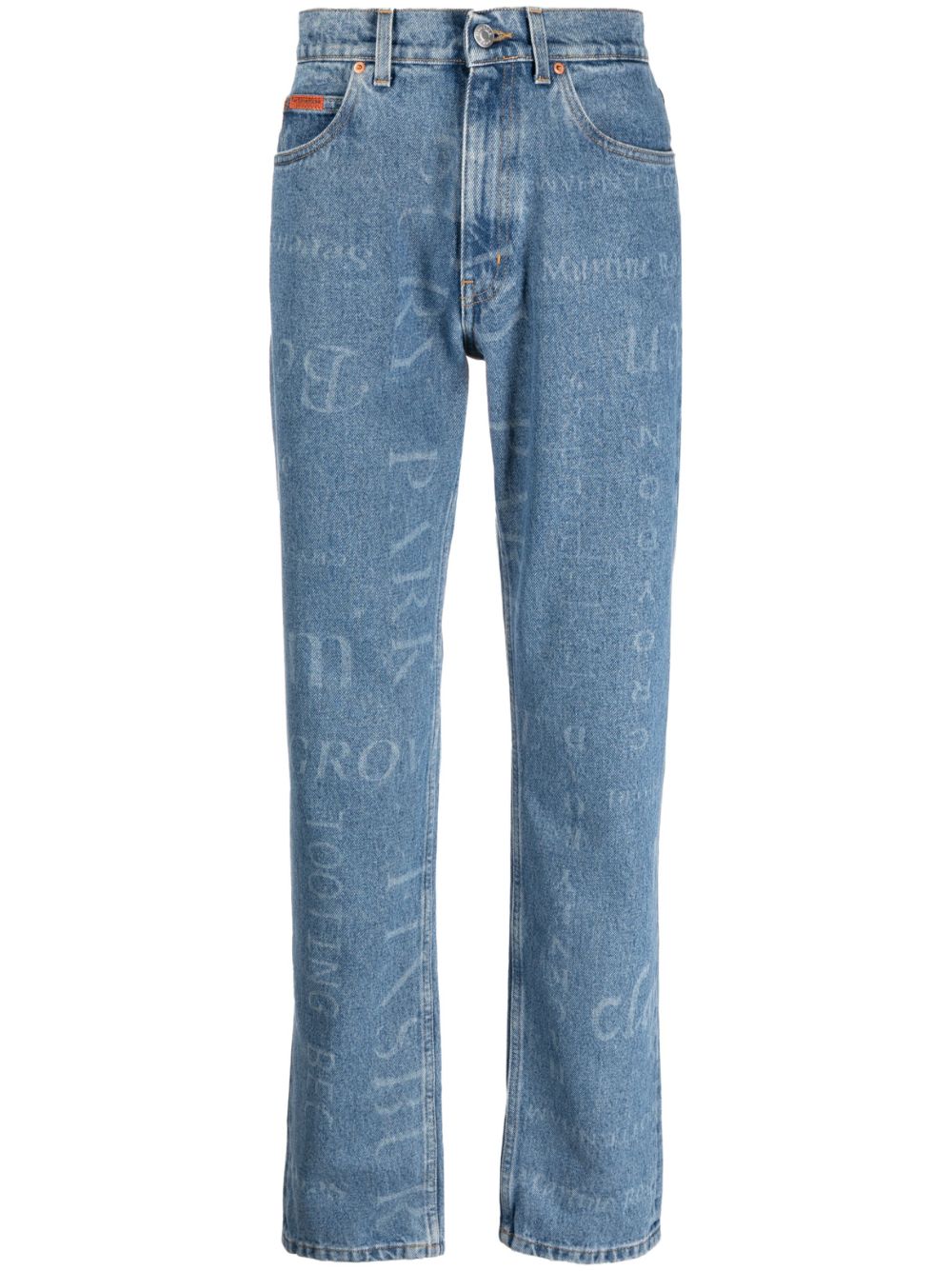 Martine Rose Straight-Leg-Jeans mit Print - Blau von Martine Rose