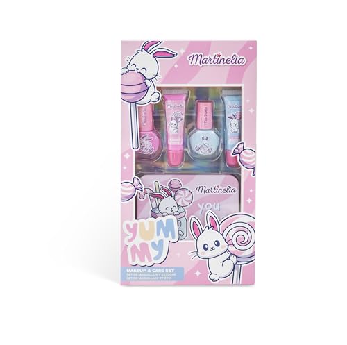 AQUARIUS MARTINELIA YUMMY MAKEUP & CASE SET - Kosmetik Set Kinder mit Nagellack und Lipgloss - Ideal als Geschenkset für Mädchen von Martinelia