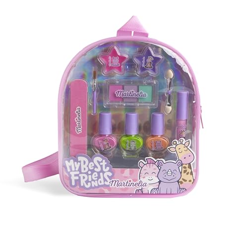 AQUARIUS Martinelia beste Freunde Rücksack, Mädchen Kosmetikset mit Kindernagellack, Lipgloss und Puder, perfekte Kinder Kosmetiktasche von Martinelia