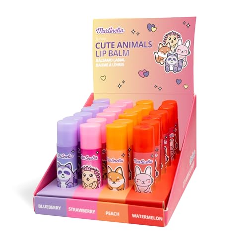 MARTINELIA - Lippenbalsam für Kinder – feuchtigkeitsspendender Lippenbalsam für Mädchen – zufälliges Modell Blaubeere, Erdbeere, Pfirsich oder Wassermelone – 1 Stück von Martinelia