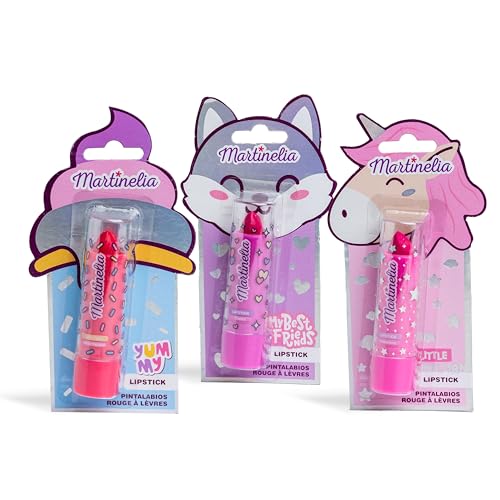 MARTINELIA - Lippenstift für Kinder – aromatisiertes Kinder-Make-up – ungiftig – Modell zufällig (Wassermelone, Kirsche, Erdbeere) – 1 Stück von Martinelia