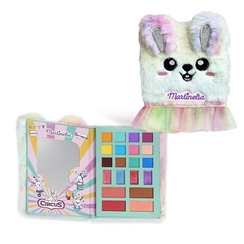 MARTINELIA - Make-up-Palette mit Hase, für Kinder – Schönheits-Set – Lidschatten, Glanz und Rouge für Mädchen – Thema Zirkus – Geschenk für Mädchen von Martinelia