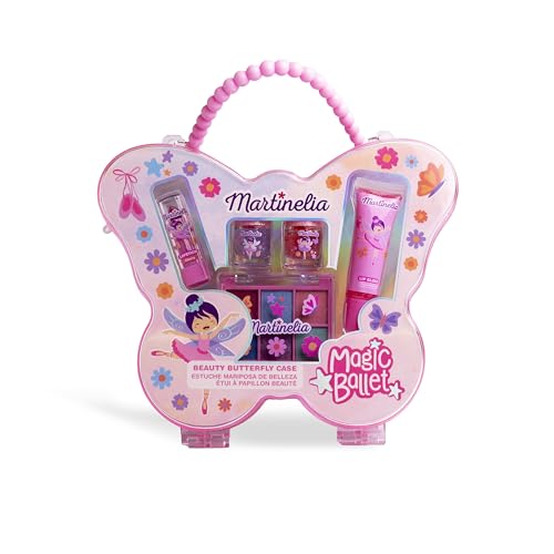 MARTINELIA - Schminkkoffer Schmetterling und Fee – Make-up-Set für Kinder – Beauty-Set für Mädchen – Nagellack, Lidschatten-Palette, Lipgloss und Lippenstift – Geschenk für Mädchen MARTINELIA - Schminkkoffer Schmetterling und Fee – Make-up-Set für Kinder – Beauty-Set für Mädchen – Nagellack, Lidschatten-Palette, Lipgloss und Lippenstift – Geschenk für Mädchen von Martinelia