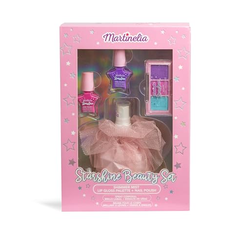 MARTINELIA – Schönheits-Set für Mädchen – Glitzer-Set für Kinder – Nagellack für Kinder – ungiftig – Geschenk für Mädchen – 1 Stück von Martinelia