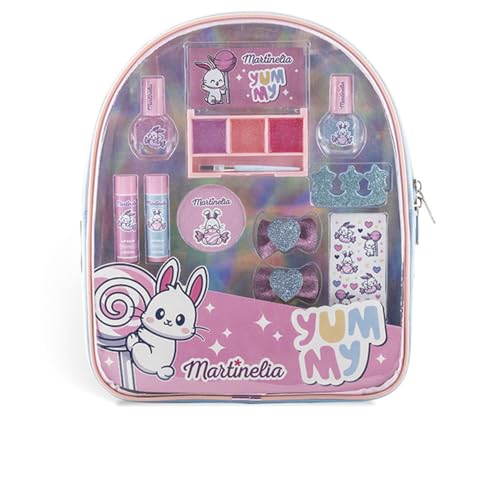 MARTINELIA Yummy Bag Beauty Set - Buntes Kinder Schminkset mit Nagellack, Lip Balm, Lidschatten im praktischem Kinder Rucksack von Martinelia