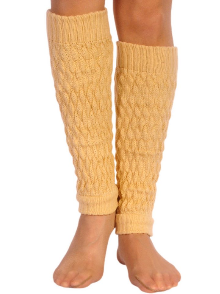 Martinex Beinstulpen Stulpen in Beige elegante Beinwärmer Damen Frauen Strickstulpen elastisch, weich, beige von Martinex