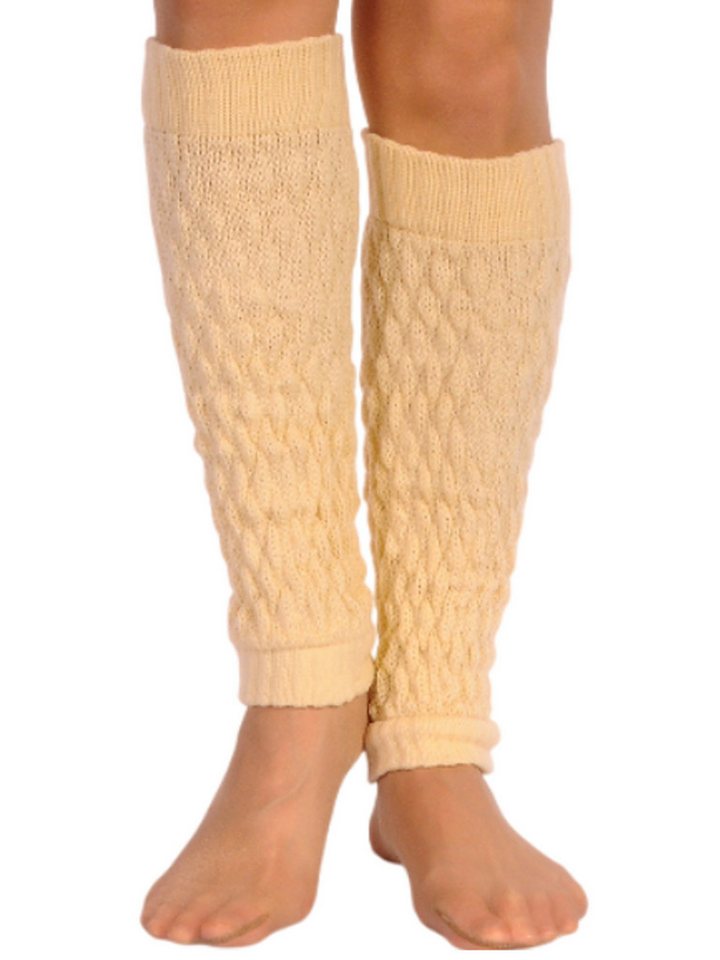 Martinex Beinstulpen Stulpen in Beige elegante Beinwärmer Damen Frauen Strickstulpen elastisch, weich, beige von Martinex