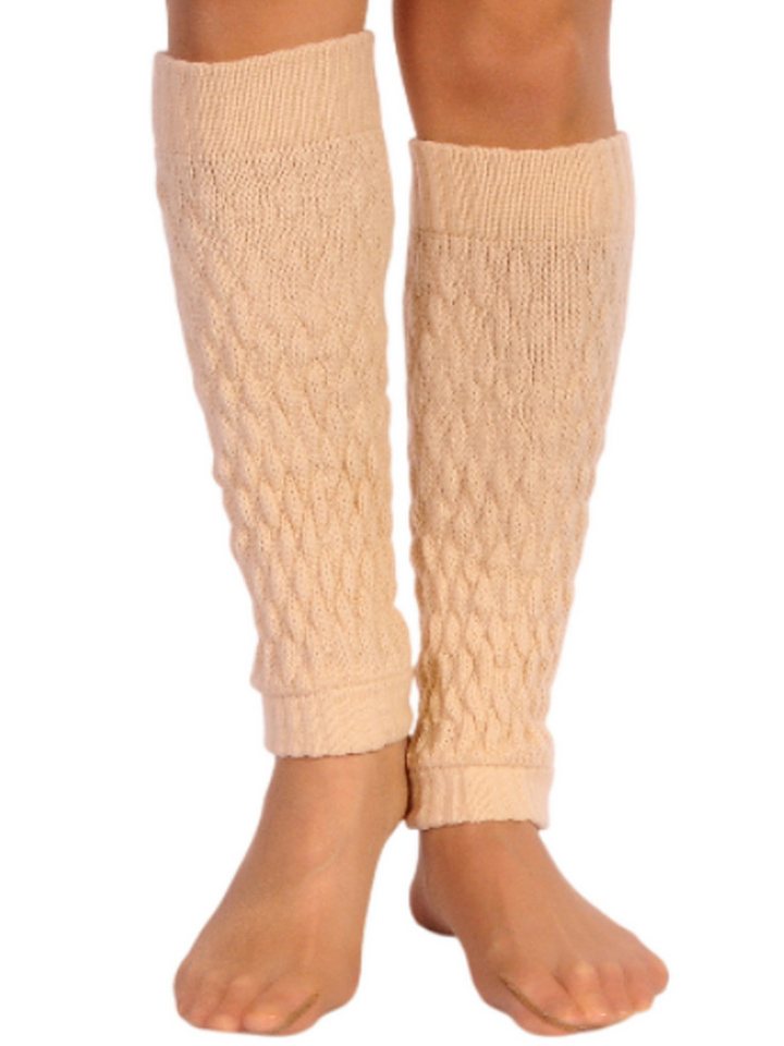 Martinex Beinstulpen Stulpen in Beige elegante Beinwärmer Damen Frauen Strickstulpen elastisch, weich, beige von Martinex