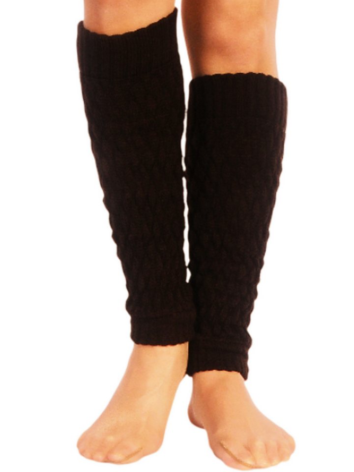 Martinex Beinstulpen Stulpen in Braun elegante Beinwärmer Damen Frauen Strickstulpen elastisch, weich, schokobraun, gestrickt von Martinex