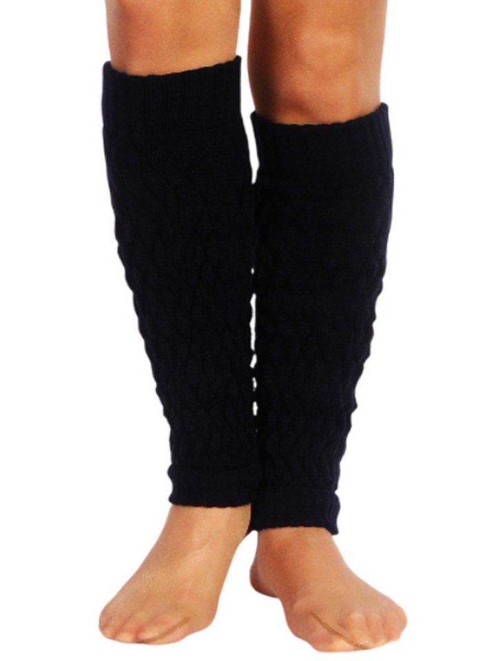 Martinex Beinstulpen Stulpen in Schwarz elegante Beinwärmer Damen Frauen Strickstulpen elastisch, weich, ca. 40cm lang von Martinex