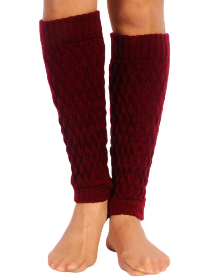 Martinex Beinstulpen Stulpen in Weinrot elegante Beinwärmer Damen Frauen Strickstulpen elastisch, weich, für Damen, Mädchen von Martinex