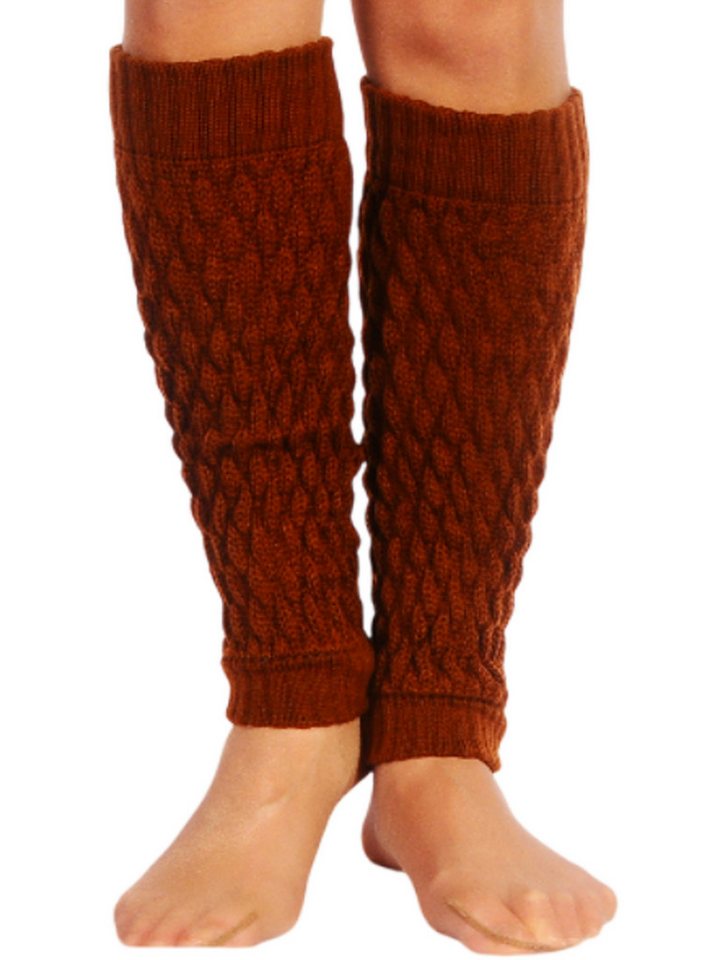 Martinex Beinstulpen Stulpen in bronze elegante Beinwärmer Damen Frauen Strickstulpen elastisch, weich von Martinex