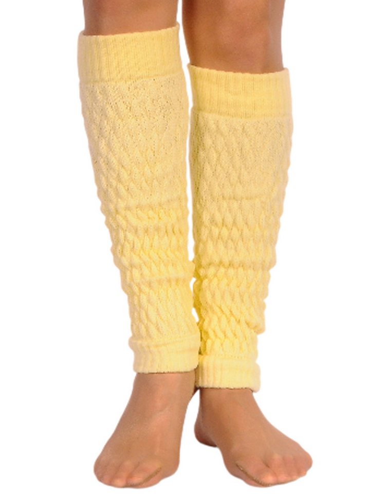 Martinex Beinstulpen Stulpen in buttergelb elegante Beinwärmer Damen Strickstulpen elastisch, weich, gestrickt von Martinex