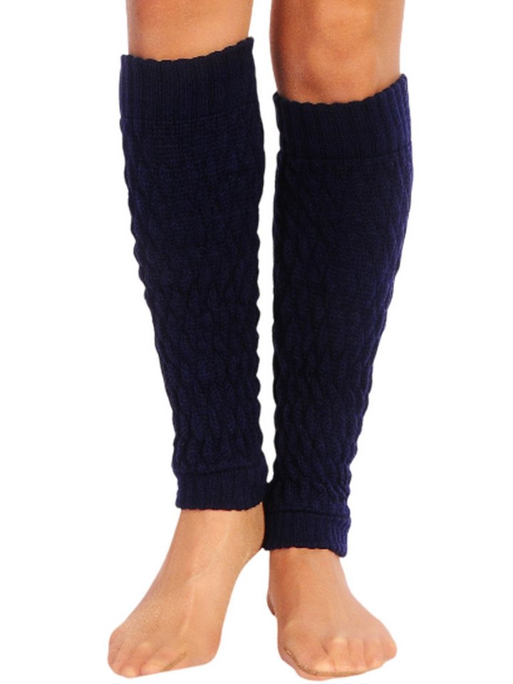 Martinex Beinstulpen Stulpen in navy blau elegante Beinwärmer Damen Frauen Strickstulpen wärmend, weich, dunkelblau von Martinex