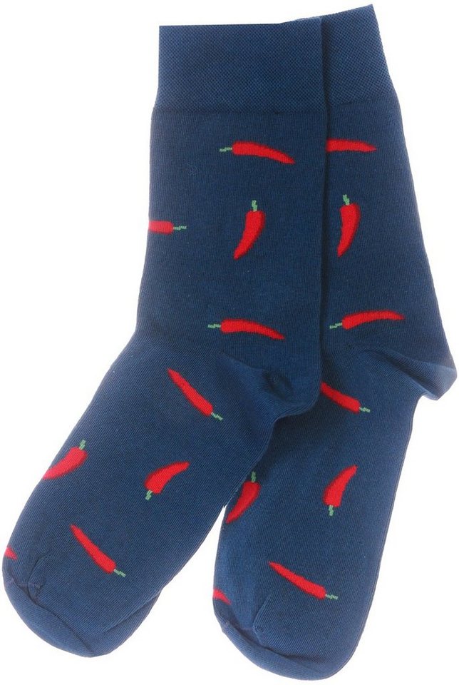 Martinex Freizeitsocken 1 Paar Socken lustige bunte witzige Strümpfe in Blau mit Chilischoten Themensocken 33 34 35 36 37 38 39 40 41 42 43 44 45 46 Martinex Freizeitsocken 1 Paar Socken lustige bunte witzige Strümpfe in Blau mit Chilischoten Themensocken 33 34 35 36 37 38 39 40 41 42 43 44 45 46 von Martinex