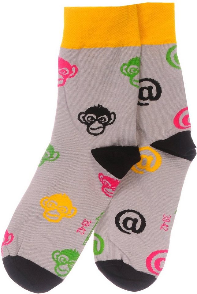 Martinex Freizeitsocken 1 Paar Socken lustige bunte witzige Strümpfe Socks mit Affen elastisch, weich, 34 35 36b 37 38 39 40 41 42 43 44 45 46 Martinex Freizeitsocken 1 Paar Socken lustige bunte witzige Strümpfe Socks mit Affen elastisch, weich, 34 35 36b 37 38 39 40 41 42 43 44 45 46 von Martinex