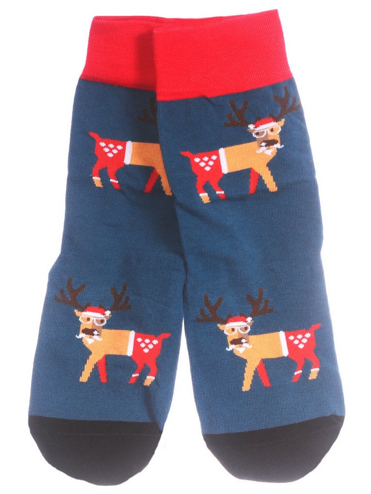 Martinex Freizeitsocken 1 Paar weihnachtliche Socken lustige witzige Strümpfe Weihnachtssocken 37 38 39 40 41 42 43 44 45 46 gemustert, nahtlos von Martinex