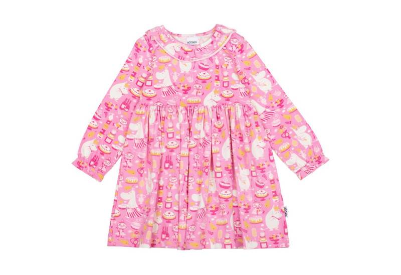 Moomin by Martinex Midikleid Moomin by Martinex Kleid Langarm Rosa mit Moomin Gebäck Print von Moomin by Martinex