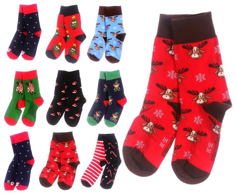 Martinex Socken 1 Paar Socken Strümpfe 37 31 35 38 39 42 43 46 Weihnachtssocken für die ganze Familie, weihnachtlich von Martinex