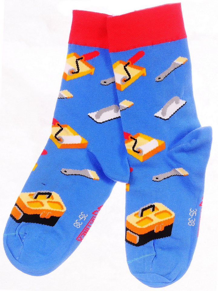Martinex Socken Bunte Socken Themensocken socks für Mahler Handwerker unisex für Damen, Herren und Kinder, 34 35 36 37 38 39 40 41 42 43 44 45 von Martinex