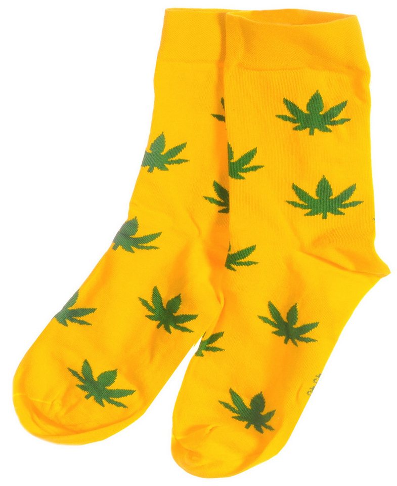 Martinex Socken Bunte gelbe Socken 1 Paar Strümpfe gemustert Herren socks von Martinex