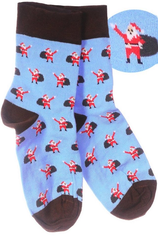Martinex Socken Freizeitsocken 1 Paar Socken Strümpfe 35 38 39 42 43 46 Weihnachtssocken, festlich, weihnachtlich, für die ganze Familie von Martinex