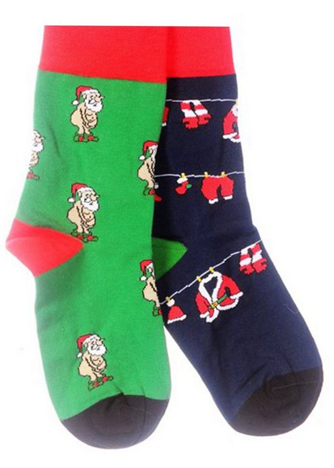 Martinex Socken Socken Freizeitsocken 1 Paar Socken Strümpfe 35 38 39 42 43 46 Weihnachtssocken, weihnachtlich, rot, nahtlos von Martinex