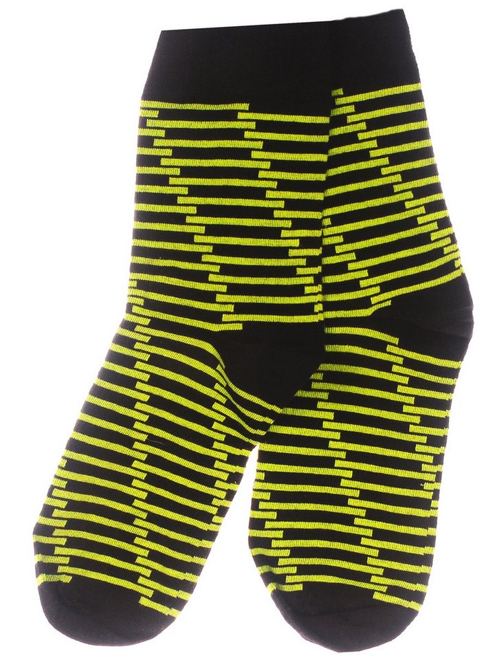 Martinex Socken Socken in schwarz gelb Streifen lange socks bunt 1 Paar elastisch, weich, nahtlos, 34 35 36 36 37 38 39 40 41 42 43 44 45 46 von Martinex